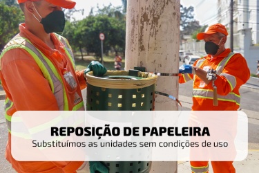 Reposição de Papeleiras
